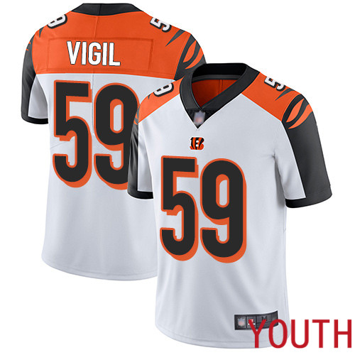 Cincinnati Bengals Limited White Youth Nick Vigil Road Jersey NFL Footballl #59 Vapor Untouchable